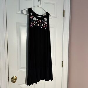 LOFT Floral Embroidered Shift Dress
